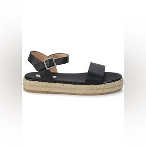 NWOT Saks Fifth Ave., leather Liz espadrille sandal